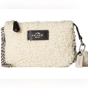 Coach Shearling Nolita Natural Wristlet
